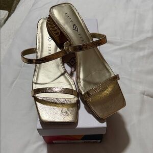 Katy Perry Collections Metallic Gold Heels